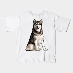 Alaskan Malamute Dog Kids T-Shirt